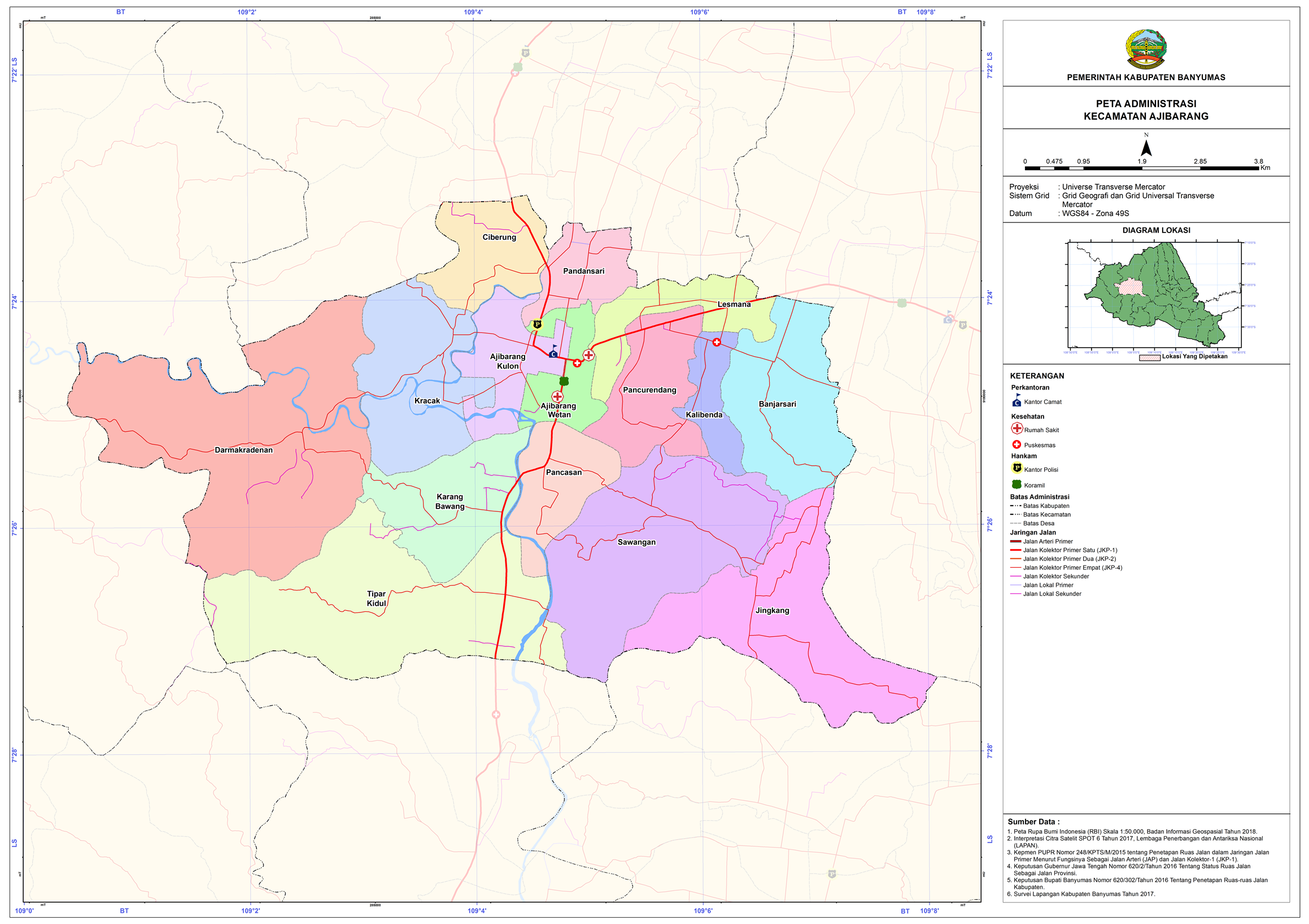 Peta Kecamatan Ajibarang